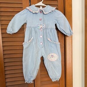 Vintage Denim Baby Romper